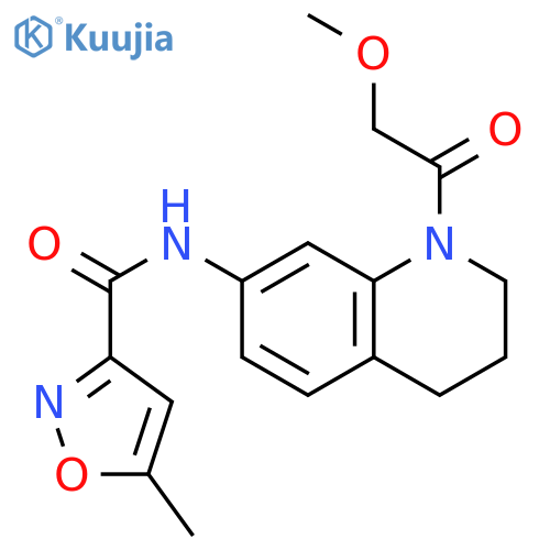 N-1-(2-methoxyacetyl)-1,2,3,4-tetrahydroquinolin-7-yl-5-methyl-1,2-oxazole-3-carboxamide structure