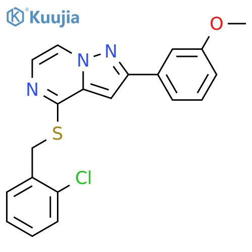 4-{[(2-chlorophenyl)methyl]sulfanyl}-2-(3-methoxyphenyl)pyrazolo[1,5-a]pyrazine structure