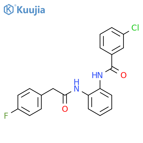 3-chloro-N-{2-2-(4-fluorophenyl)acetamidophenyl}benzamide structure