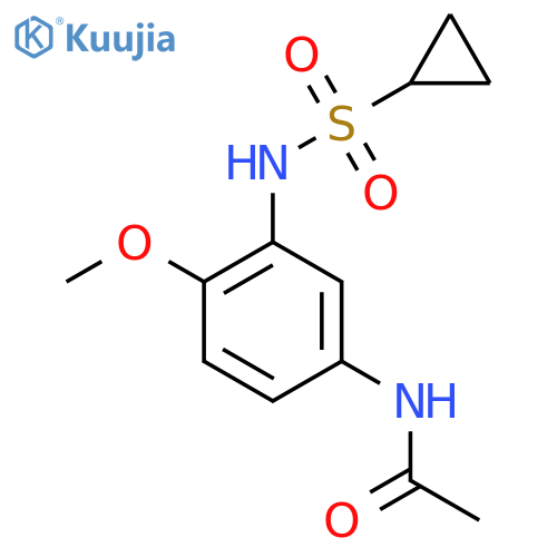 N-(3-cyclopropanesulfonamido-4-methoxyphenyl)acetamide structure