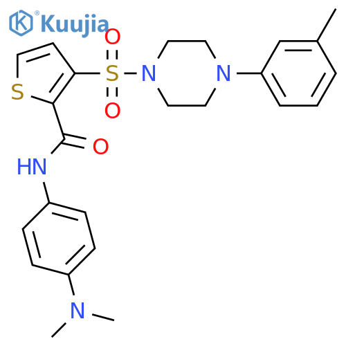 N-[4-(dimethylamino)phenyl]-3-{[4-(3-methylphenyl)piperazin-1-yl]sulfonyl}thiophene-2-carboxamide structure