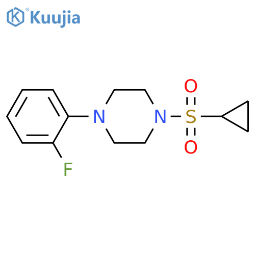 1-(cyclopropanesulfonyl)-4-(2-fluorophenyl)piperazine structure
