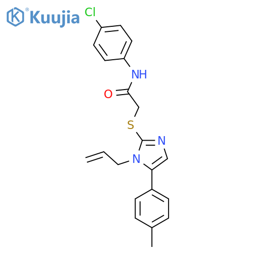 N-(4-chlorophenyl)-2-{[5-(4-methylphenyl)-1-(prop-2-en-1-yl)-1H-imidazol-2-yl]sulfanyl}acetamide structure