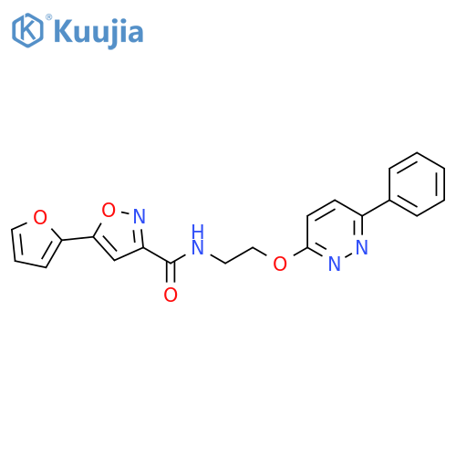 5-(furan-2-yl)-N-{2-[(6-phenylpyridazin-3-yl)oxy]ethyl}-1,2-oxazole-3-carboxamide structure