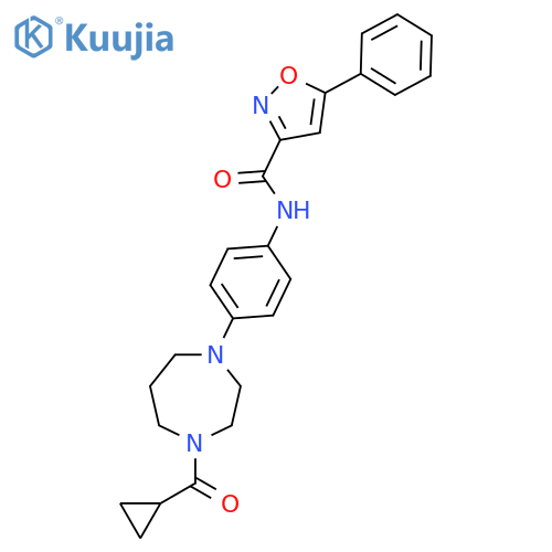 N-4-(4-cyclopropanecarbonyl-1,4-diazepan-1-yl)phenyl-5-phenyl-1,2-oxazole-3-carboxamide structure