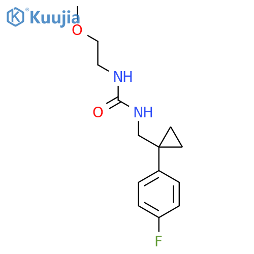 1-{1-(4-fluorophenyl)cyclopropylmethyl}-3-(2-methoxyethyl)urea structure