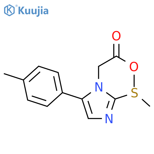 methyl 2-[5-(4-methylphenyl)-2-(methylsulfanyl)-1H-imidazol-1-yl]acetate structure