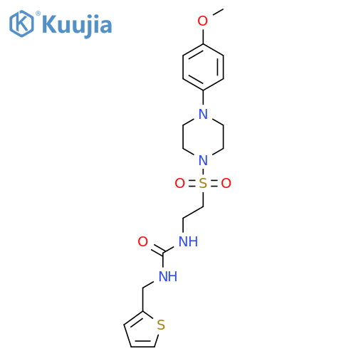 1-(2-{4-(4-methoxyphenyl)piperazin-1-ylsulfonyl}ethyl)-3-(thiophen-2-yl)methylurea structure