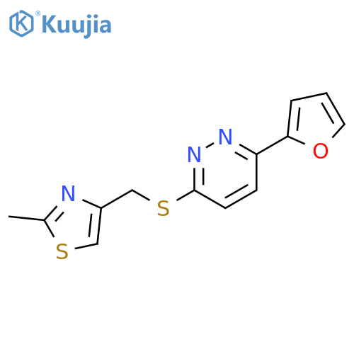 3-(furan-2-yl)-6-{[(2-methyl-1,3-thiazol-4-yl)methyl]sulfanyl}pyridazine structure