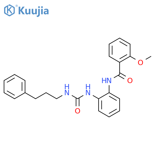 2-methoxy-N-(2-{(3-phenylpropyl)carbamoylamino}phenyl)benzamide structure