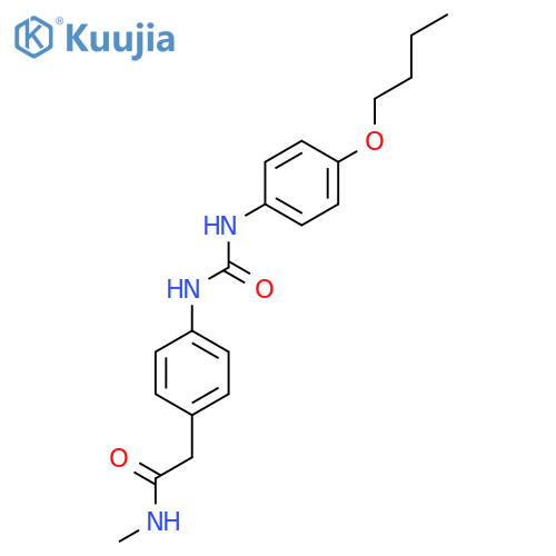 2-(4-{(4-butoxyphenyl)carbamoylamino}phenyl)-N-methylacetamide structure