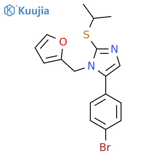 5-(4-bromophenyl)-1-[(furan-2-yl)methyl]-2-(propan-2-ylsulfanyl)-1H-imidazole structure