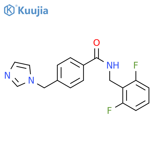 N-(2,6-difluorophenyl)methyl-4-(1H-imidazol-1-yl)methylbenzamide structure