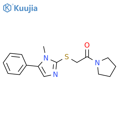 2-[(1-methyl-5-phenyl-1H-imidazol-2-yl)sulfanyl]-1-(pyrrolidin-1-yl)ethan-1-one structure