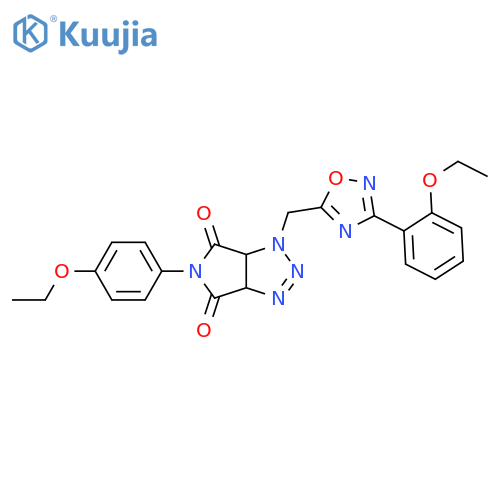 5-(4-ethoxyphenyl)-1-{[3-(2-ethoxyphenyl)-1,2,4-oxadiazol-5-yl]methyl}-1H,3aH,4H,5H,6H,6aH-pyrrolo[3,4-d][1,2,3]triazole-4,6-dione structure