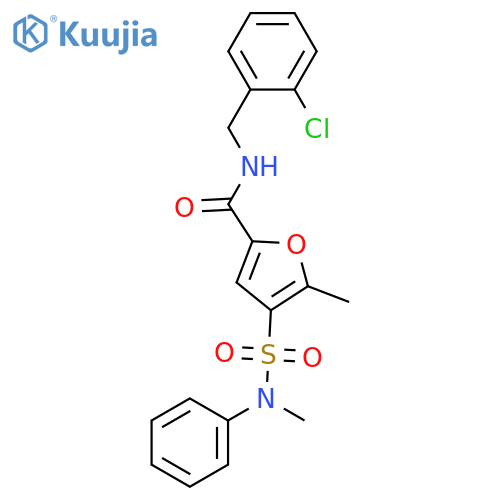 N-[(2-chlorophenyl)methyl]-5-methyl-4-[methyl(phenyl)sulfamoyl]furan-2-carboxamide structure