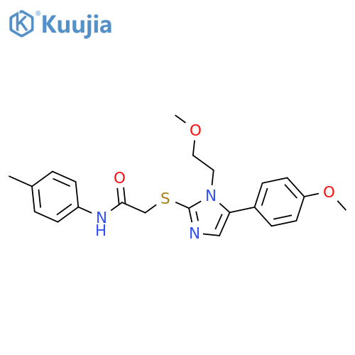 2-{[1-(2-methoxyethyl)-5-(4-methoxyphenyl)-1H-imidazol-2-yl]sulfanyl}-N-(4-methylphenyl)acetamide structure