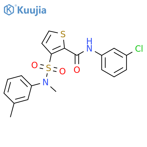 N-(3-chlorophenyl)-3-[methyl(3-methylphenyl)sulfamoyl]thiophene-2-carboxamide structure
