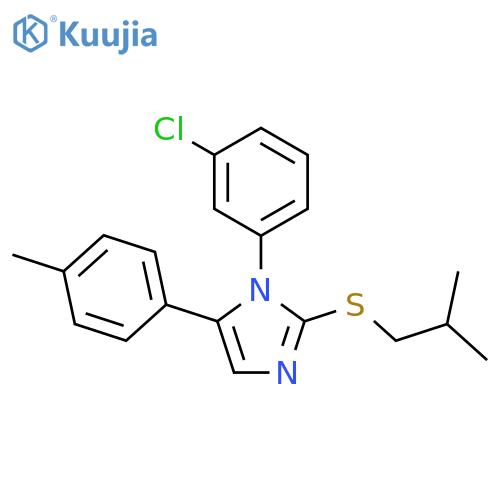 1-(3-chlorophenyl)-5-(4-methylphenyl)-2-[(2-methylpropyl)sulfanyl]-1H-imidazole structure