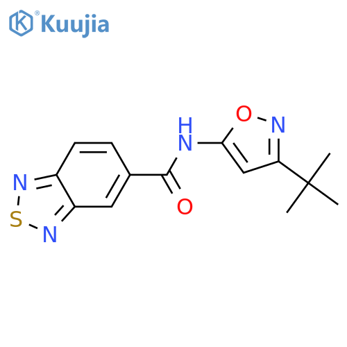 N-(3-tert-butyl-1,2-oxazol-5-yl)-2,1,3-benzothiadiazole-5-carboxamide structure