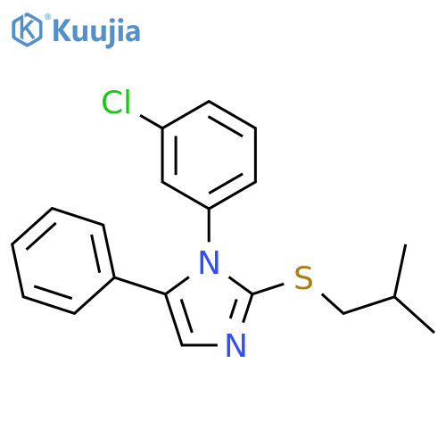 1-(3-chlorophenyl)-2-[(2-methylpropyl)sulfanyl]-5-phenyl-1H-imidazole structure