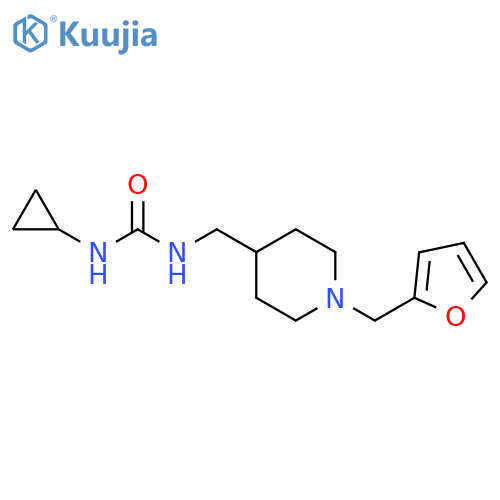 3-cyclopropyl-1-({1-[(furan-2-yl)methyl]piperidin-4-yl}methyl)urea structure
