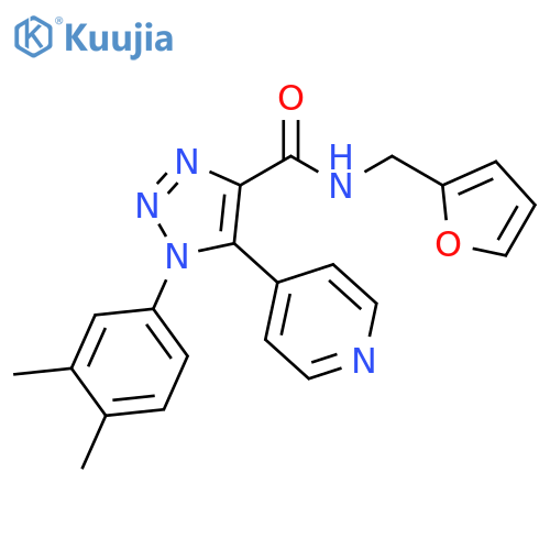 1-(3,4-dimethylphenyl)-N-[(furan-2-yl)methyl]-5-(pyridin-4-yl)-1H-1,2,3-triazole-4-carboxamide structure