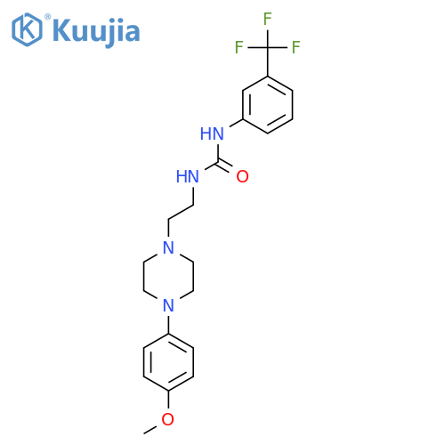 3-{2-4-(4-methoxyphenyl)piperazin-1-ylethyl}-1-3-(trifluoromethyl)phenylurea structure