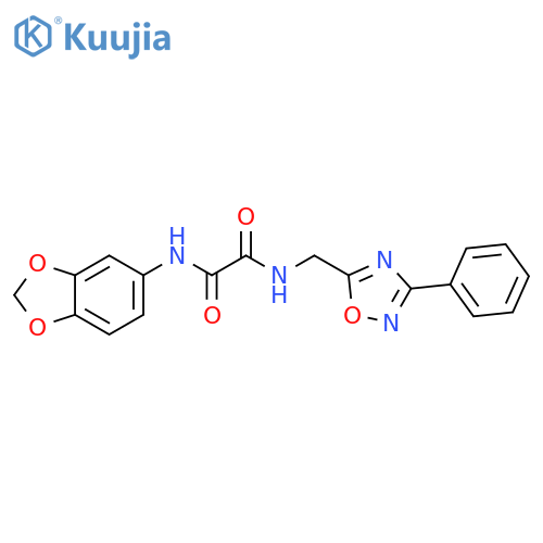 N'-(2H-1,3-benzodioxol-5-yl)-N-[(3-phenyl-1,2,4-oxadiazol-5-yl)methyl]ethanediamide structure