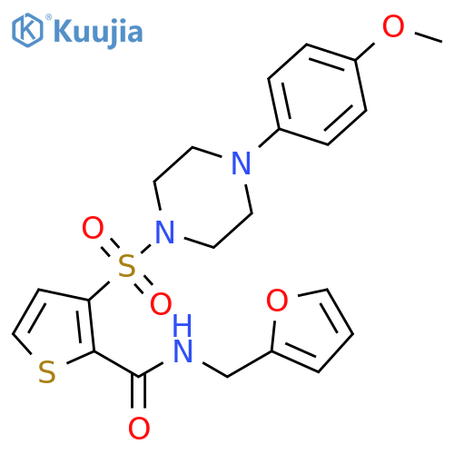 N-[(furan-2-yl)methyl]-3-{[4-(4-methoxyphenyl)piperazin-1-yl]sulfonyl}thiophene-2-carboxamide structure