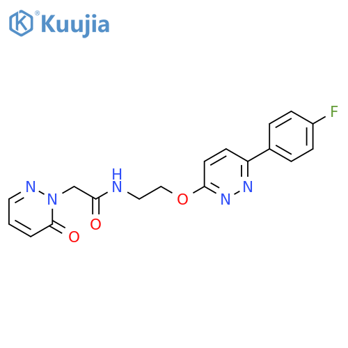 N-(2-{[6-(4-fluorophenyl)pyridazin-3-yl]oxy}ethyl)-2-(6-oxo-1,6-dihydropyridazin-1-yl)acetamide structure