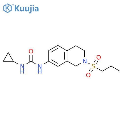 3-cyclopropyl-1-2-(propane-1-sulfonyl)-1,2,3,4-tetrahydroisoquinolin-7-ylurea structure