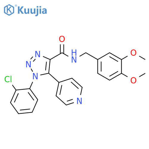 1-(2-chlorophenyl)-N-[(3,4-dimethoxyphenyl)methyl]-5-(pyridin-4-yl)-1H-1,2,3-triazole-4-carboxamide structure