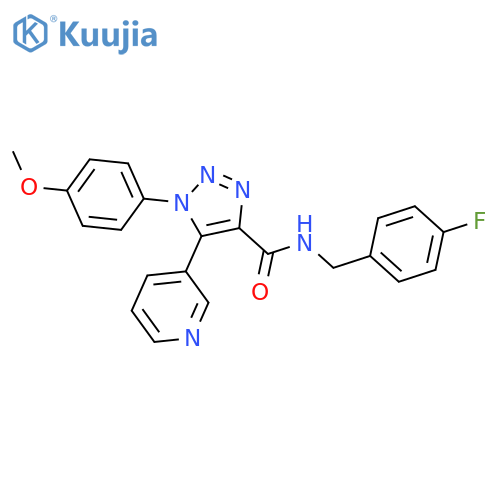 N-[(4-fluorophenyl)methyl]-1-(4-methoxyphenyl)-5-(pyridin-3-yl)-1H-1,2,3-triazole-4-carboxamide structure