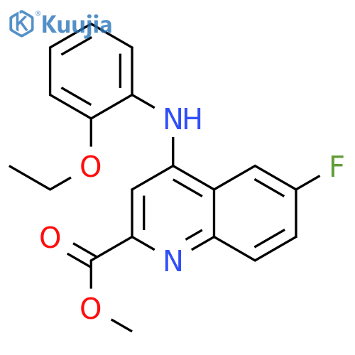 methyl 4-[(2-ethoxyphenyl)amino]-6-fluoroquinoline-2-carboxylate structure