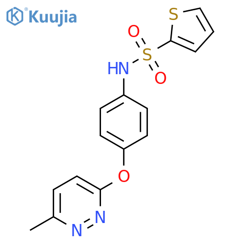 N-{4-(6-methylpyridazin-3-yl)oxyphenyl}thiophene-2-sulfonamide structure