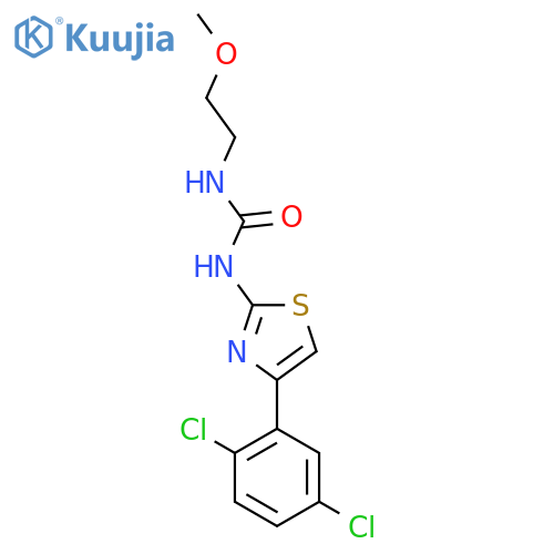 1-4-(2,5-dichlorophenyl)-1,3-thiazol-2-yl-3-(2-methoxyethyl)urea structure