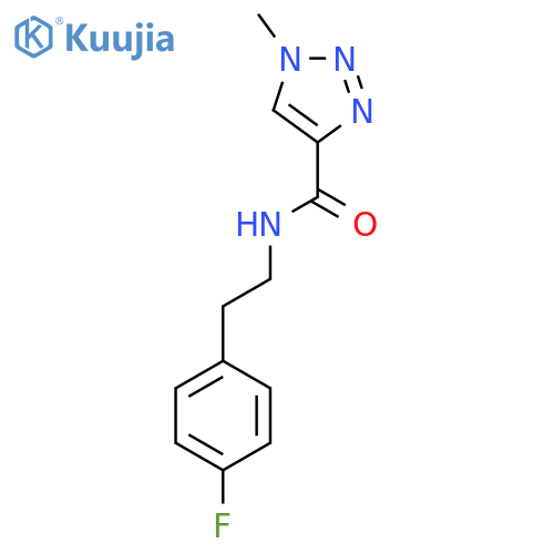 N-[2-(4-fluorophenyl)ethyl]-1-methyl-1H-1,2,3-triazole-4-carboxamide structure