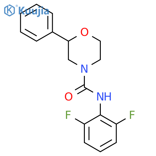 N-(2,6-difluorophenyl)-2-phenylmorpholine-4-carboxamide structure