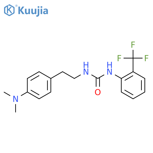 1-{2-4-(dimethylamino)phenylethyl}-3-2-(trifluoromethyl)phenylurea structure