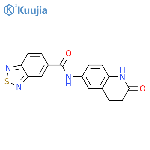 N-(2-oxo-1,2,3,4-tetrahydroquinolin-6-yl)-2,1,3-benzothiadiazole-5-carboxamide structure