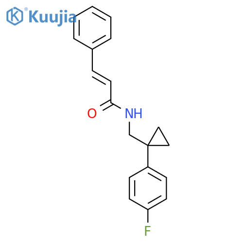 (2E)-N-{1-(4-fluorophenyl)cyclopropylmethyl}-3-phenylprop-2-enamide structure