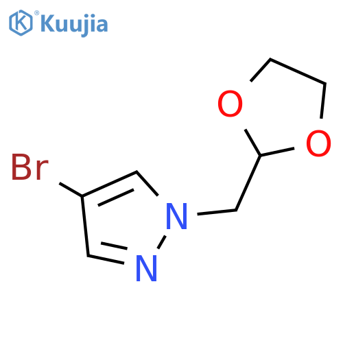 4-Bromo-1-(1,3-dioxolan-2-ylmethyl)pyrazole structure