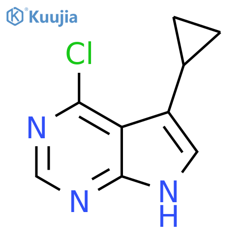 4-chloro-5-cyclopropyl-7H-pyrrolo[2,3-d]pyrimidine structure