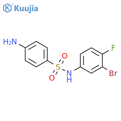 4-Amino-N-(3-bromo-4-fluorophenyl)benzene sulfonamide structure