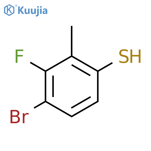 4-Bromo-3-fluoro-2-methylthiophenol structure