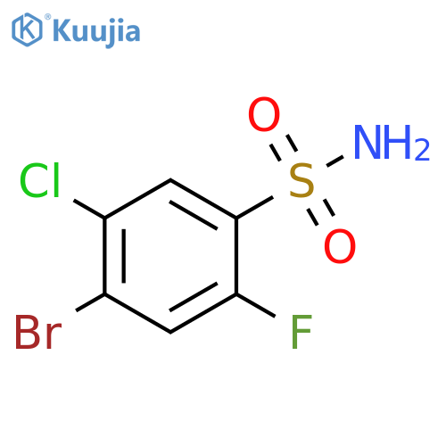 4-bromo-5-chloro-2-fluorobenzene-1-sulfonamide structure
