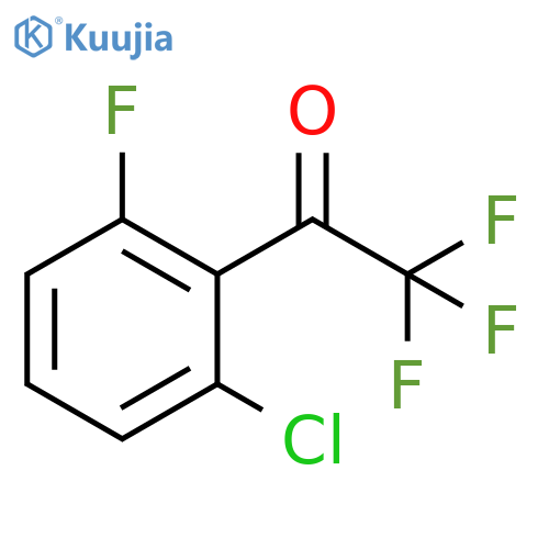 1-(2-chloro-6-fluorophenyl)-2,2,2-trifluoroethan-1-one structure