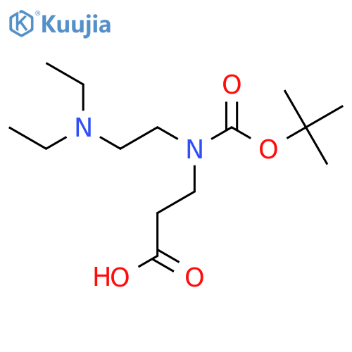 3-{[(Tert-butoxy)carbonyl][2-(diethylamino)ethyl]amino}propanoic acid structure