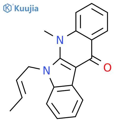11H-Quinindolin-11-one, 6-(2E)-2-buten-1-yl-5,6-dihydro-5-methyl- structure
